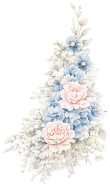 Right flower decoration overlay